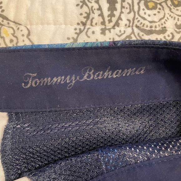 Tommy Bahama Hybrid Shorts Size 30 Ocean Deep Blue Cayman Laredo Blooms 9" Insea - Picture 8 of 9